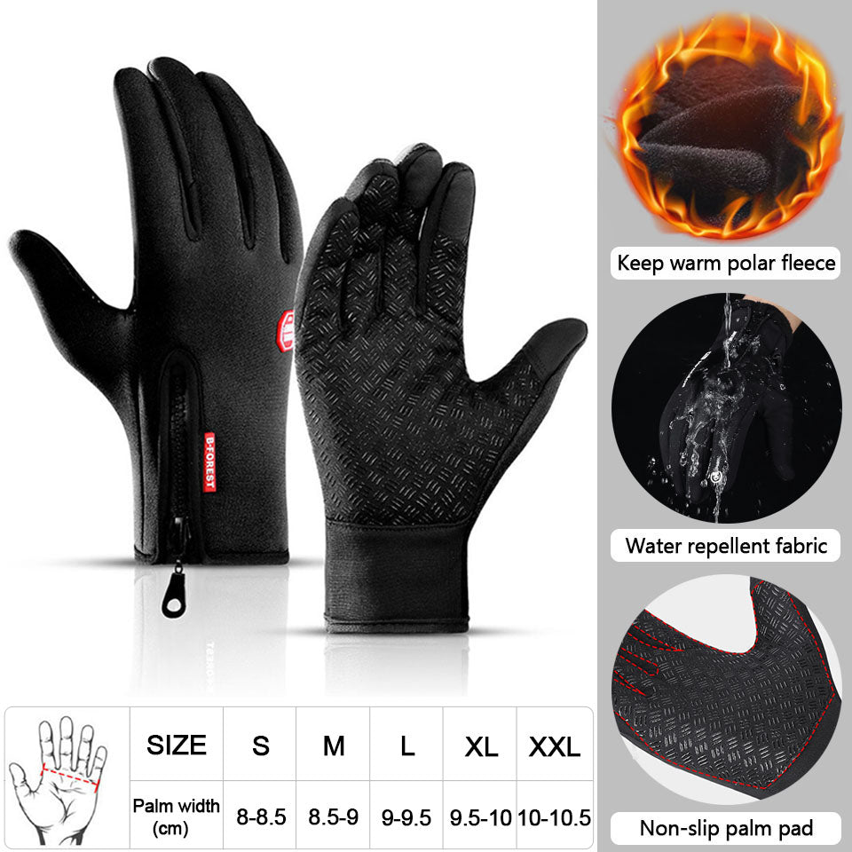 Premium Neue Winterhandschuhe : Touchscreen, wasserdicht, Motorrad, Fahrrad, Outdoor-Sport, Ski, Warm mit Samt