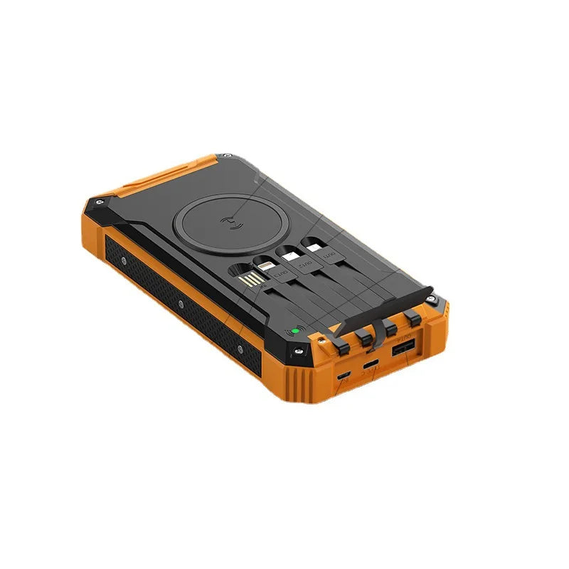 Premium Power Bank 20000mAh Solar Ladegerät | Tragbarer Externer Akku mit 5V Schnellaufladung und super heller Taschenlampe für Smartphones, Apple iPhone, Samsung, iOS & Android unterwegs