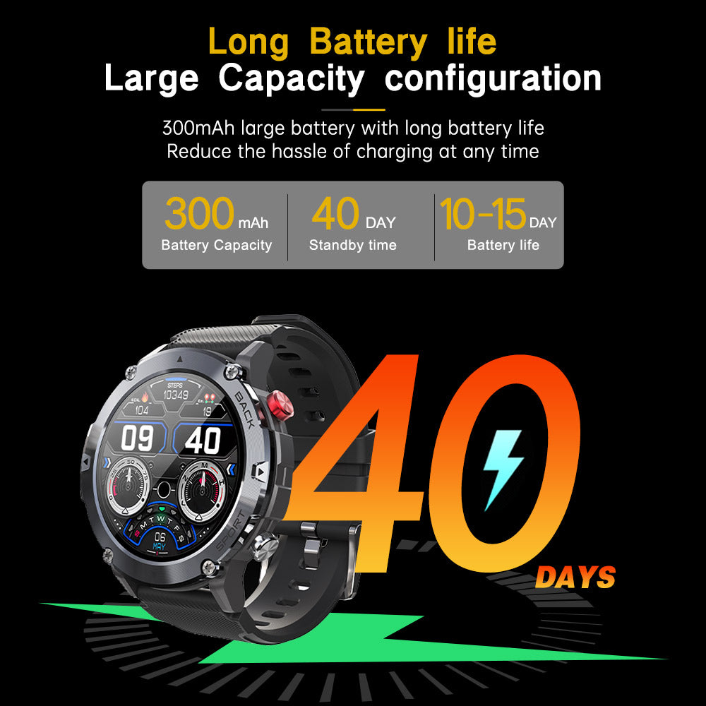 Hochwertiges Smartwatch 2024 für Männer, Bluetooth-Anruf, wasserdichte Uhren