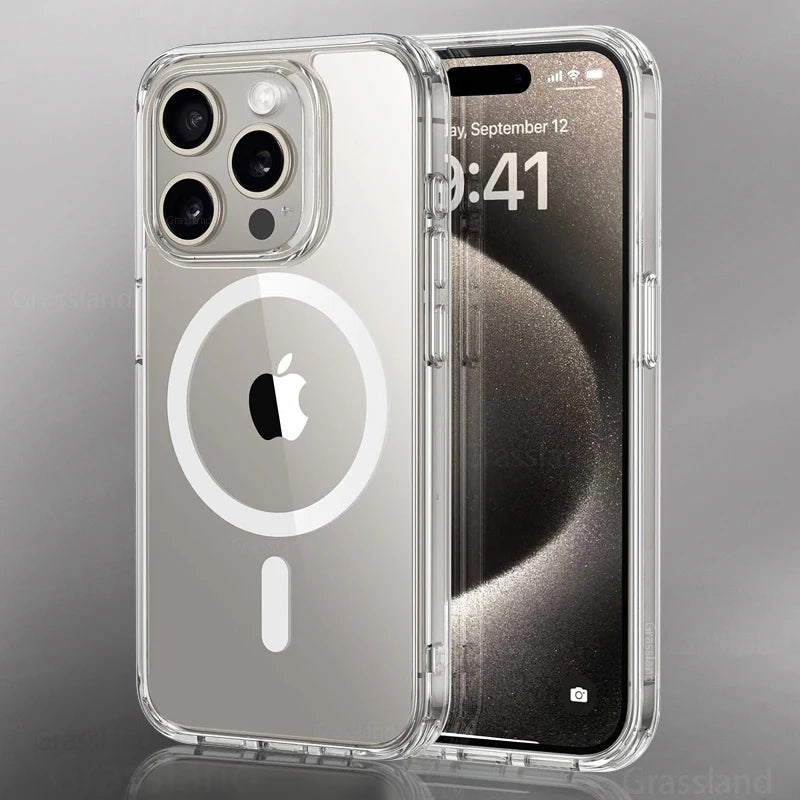 Premium MagSafe-kompatibles Metallplatten-Kabelloses Ladegerät | Smartphones, Apple iPhone, Samsung, iOS & Android Magnetisches Schnellladegerät Zubehör-4er-Set