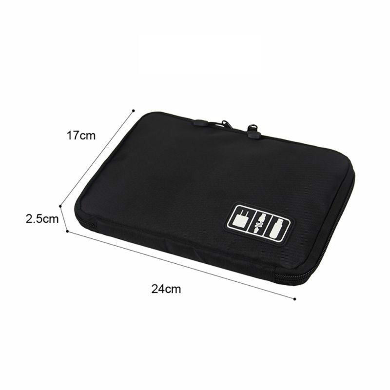 Premium Aufbewahrungstasche für MacBook & Laptop-Zubehör – Passend für 13", 14", 16" Geräte – Reise-Organizer für externe Festplatte, U-Disk, SSD, Ladegerät, Kopfhörer, Kabel & mehr | Kompakt & Wasserabweisend