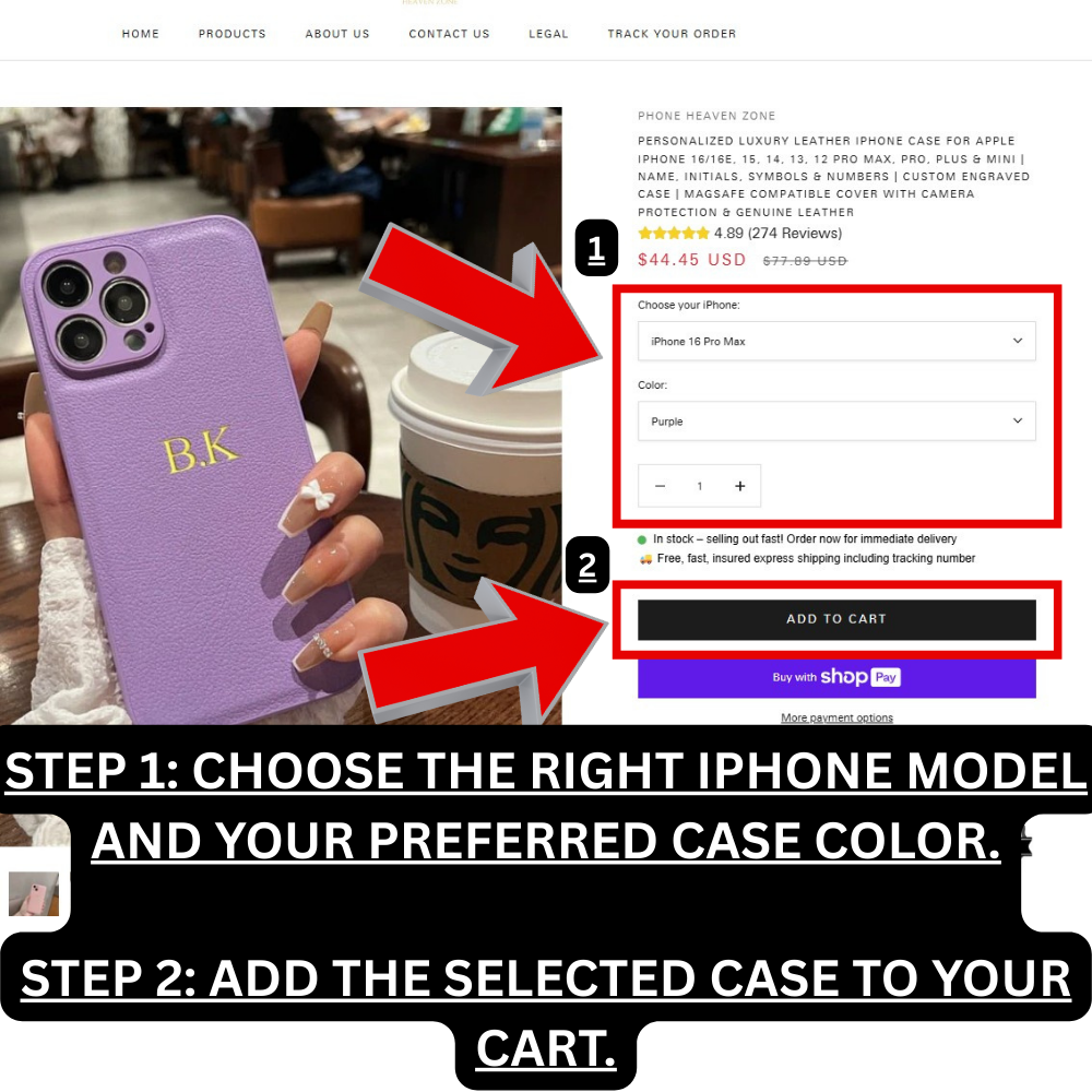 Personalisierte Luxus Leder iPhone Hülle für Apple iPhone 16/16e, 15, 14, 13, 12 Pro Max, Pro, Plus & Mini | Name, Initialen, Symbolen & Zahlen | Individuelles Case mit Gravur | MagSafe kompatibles Cover mit Kameraschutz & Echtleder