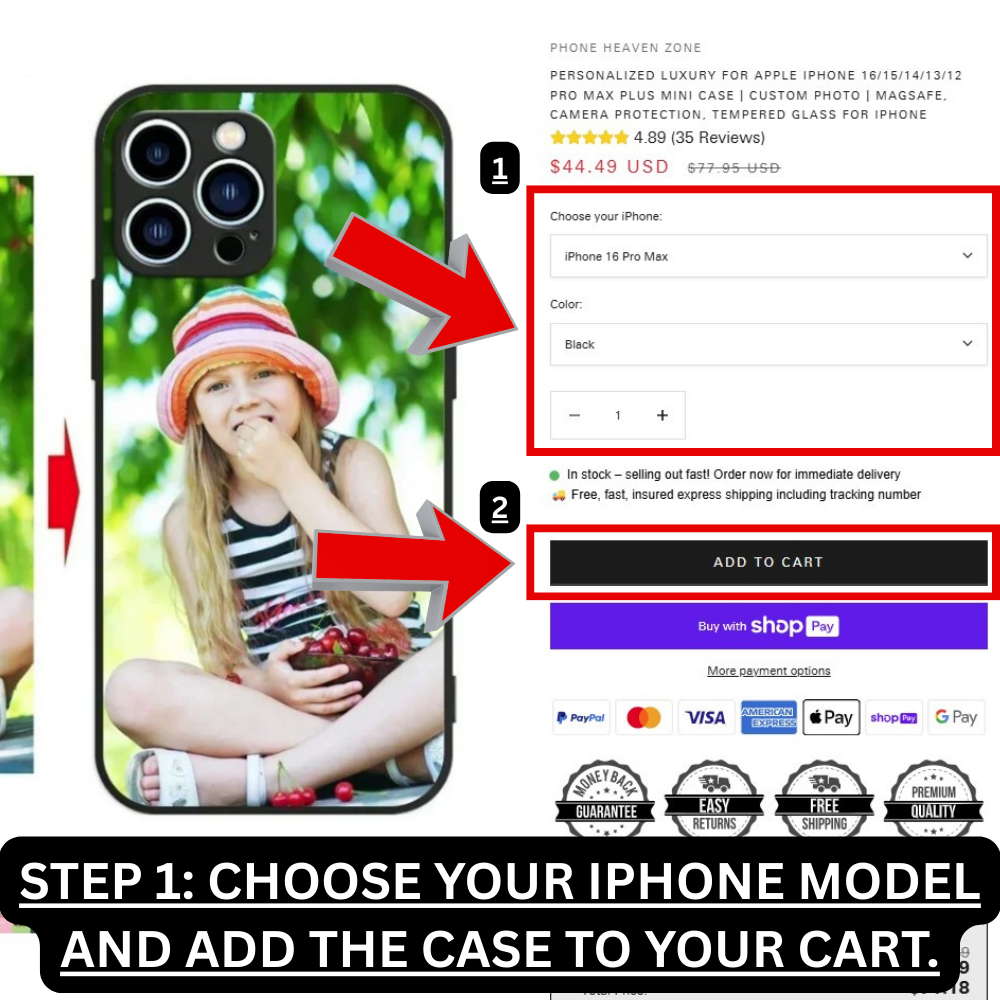Personalisierte Luxus iPhone Hülle für Apple iPhone 16/16e, 15, 14, 13, 12 Pro Max, Pro, Plus & Mini | Individuelles Foto-Design | MagSafe kompatibel Case | Kameraschutz | Gehärtetes Glas | Premium Schutzhülle