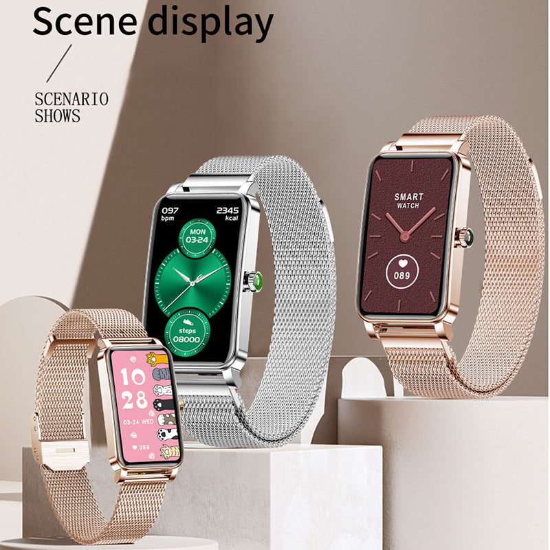 Premium Luxus Smartwatch für Damen mit Full-Touchscreen, Bluetooth-Anruf, IP67 Wasserdicht, Fitness- & Gesundheitstracker, Elegantes Sportdesign – Stilvolle Uhr für den Alltag – Kompatibel mit iOS & Android Smartphones – Limitierte Auflage