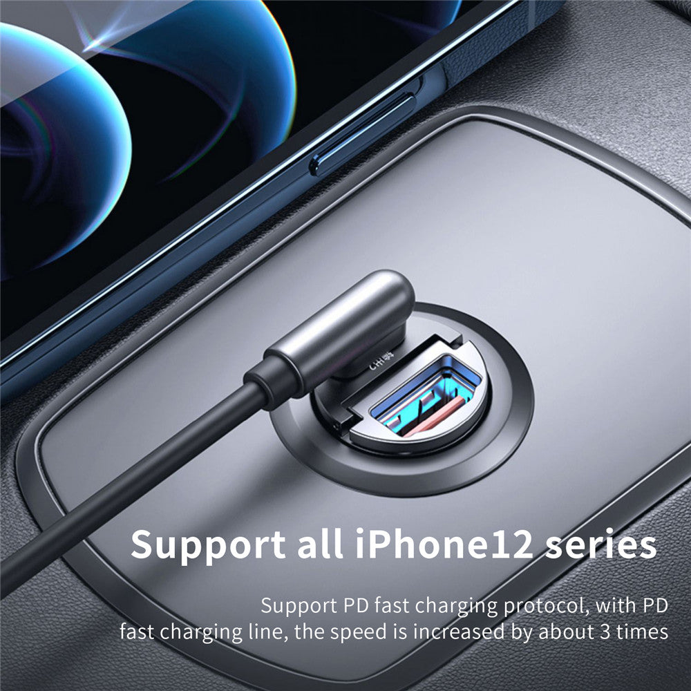 Hochwertiges 200W Mini-Autoladegerät mit Schnellladefunktion für Smartphones, Apple iPhone, Samsung, iOS & Android  Xiaomi, Huawei | QC 3.0 PD, USB Typ C Autotelefonladegerät