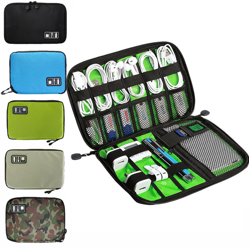 Premium Aufbewahrungstasche für MacBook & Laptop-Zubehör – Passend für 13", 14", 16" Geräte – Reise-Organizer für externe Festplatte, U-Disk, SSD, Ladegerät, Kopfhörer, Kabel & mehr | Kompakt & Wasserabweisend