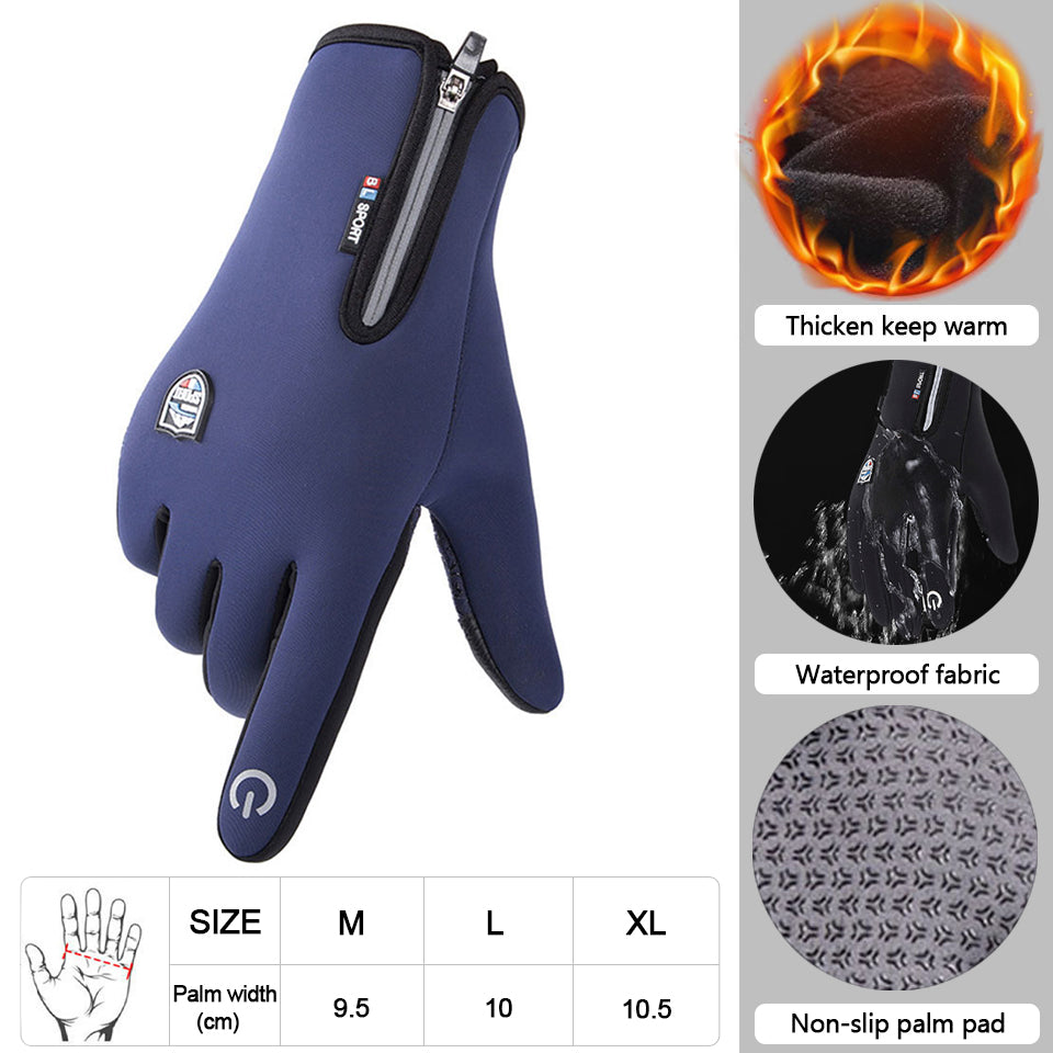 Premium Neue Winterhandschuhe : Touchscreen, wasserdicht, Motorrad, Fahrrad, Outdoor-Sport, Ski, Warm mit Samt