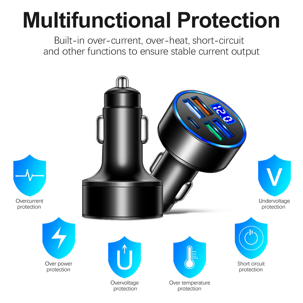 Hochwertiger FM-Transmitter, kabelloses Auto, Bluetooth 5.0, USB-Ladegerät, Auto-Aux-Radio, MP 3-Player, Musik, Freisprecheinrichtung Smartphones, Apple iPhone, Samsung, iOS & Android