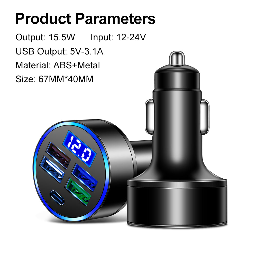 Hochwertiger FM-Transmitter, kabelloses Auto, Bluetooth 5.0, USB-Ladegerät, Auto-Aux-Radio, MP 3-Player, Musik, Freisprecheinrichtung Smartphones, Apple iPhone, Samsung, iOS & Android
