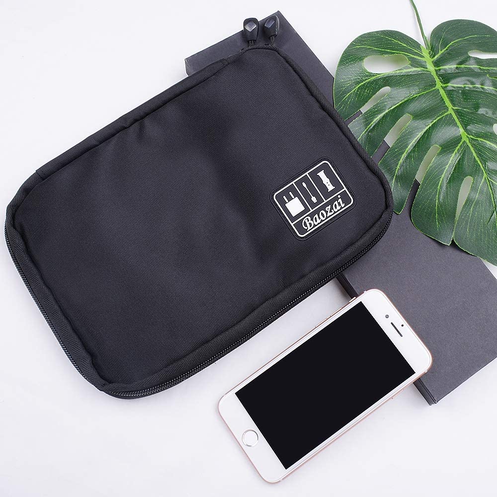 Premium Aufbewahrungstasche für MacBook & Laptop-Zubehör – Passend für 13", 14", 16" Geräte – Reise-Organizer für externe Festplatte, U-Disk, SSD, Ladegerät, Kopfhörer, Kabel & mehr | Kompakt & Wasserabweisend