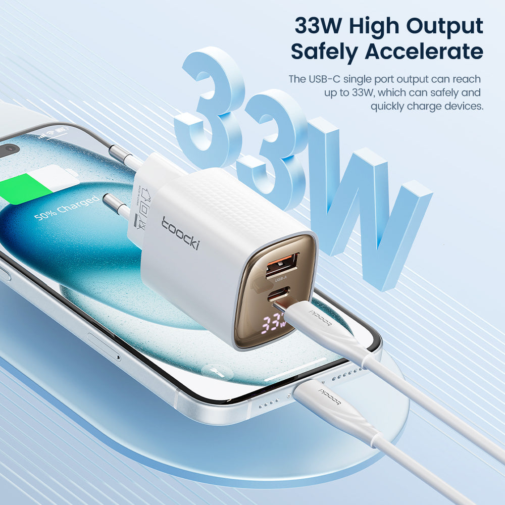 Premium Tech GAN USB Typ C Ladegerät 65W 45W PPS PD QC 4.0 | Schnellladegerät für Smartphones, Apple iPhone, Samsung, iOS & Android, MacBook, Laptop, iPad, AirPods, Tablet