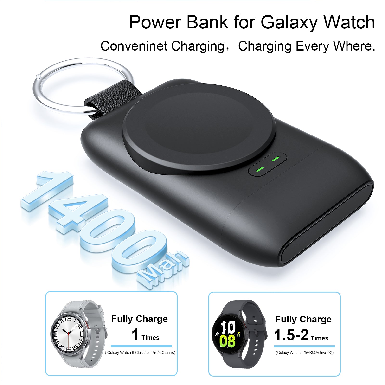 Premium Ladegerät für Apple Watch: Ultra - Tragbares Magnetisches | iWatch Ladestation für Apple Watch 10/9/8/7/6/5/4/3/2/1 & Ultra 2/1, SE: 2024, 2023, 2022, 2021, 2020, 2019, 2018, 2017, 2016 Serie mit USB-C Anschluss