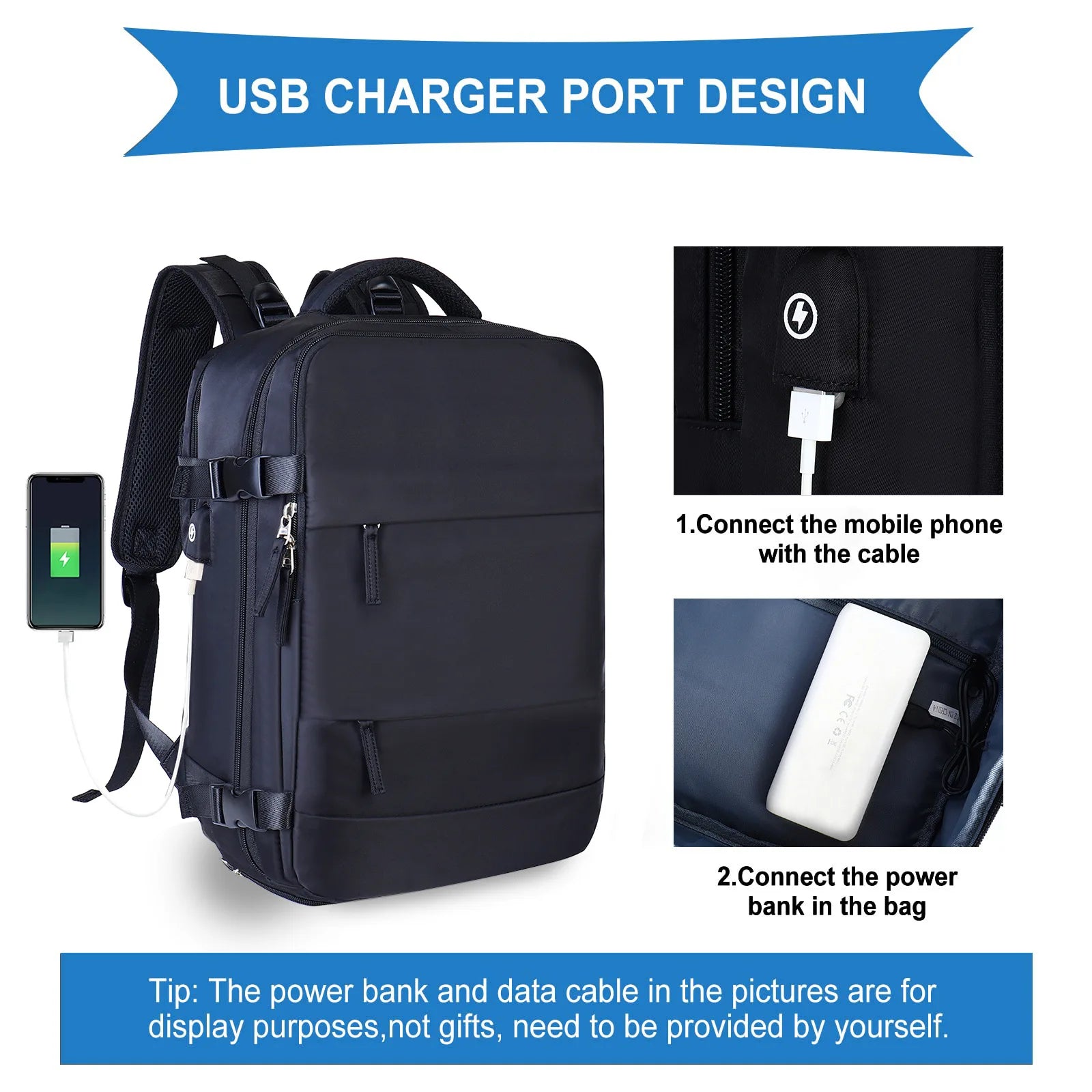 Premium Laptop-Rucksack Unisex Herren & Damen – Limited Edition Business Rucksack wasserdicht mit USB-Anschluss, erweiterbar, großer Stauraum, für MacBook & Laptop 13–17 Zoll – Arbeit, Uni, Reisen, Alltag