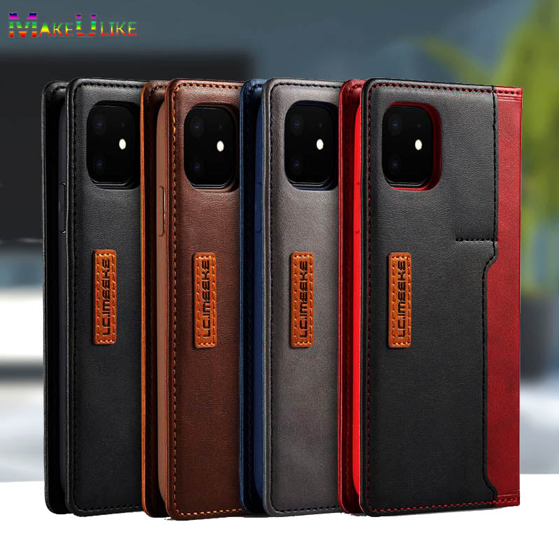 Hochwertiges Leder Flip Cover Geldbörse mit Magnetverschluss und SIM-Kartenfach iPhone Hülle | MagSafe Case, Rundumschutz und Kameralinsenschutzabdeckung für Apple iPhone 16/16e/15/14/13/12 Pro Max Plus Mini | Panzer Handyhülle, Premium Wallet Schutzhülle
