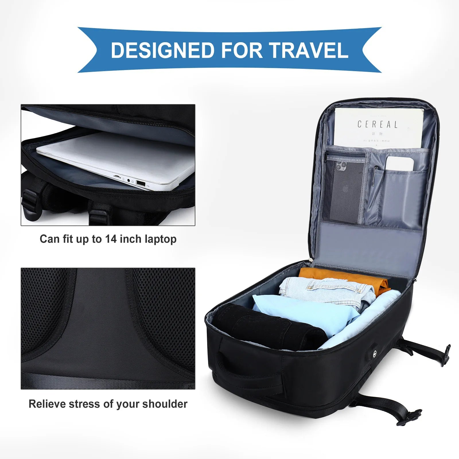 Premium Laptop-Rucksack Unisex Herren & Damen – Limited Edition Business Rucksack wasserdicht mit USB-Anschluss, erweiterbar, großer Stauraum, für MacBook & Laptop 13–17 Zoll – Arbeit, Uni, Reisen, Alltag