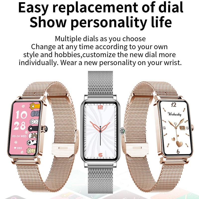 Premium Luxus Smartwatch für Damen mit Full-Touchscreen, Bluetooth-Anruf, IP67 Wasserdicht, Fitness- & Gesundheitstracker, Elegantes Sportdesign – Stilvolle Uhr für den Alltag – Kompatibel mit iOS & Android Smartphones – Limitierte Auflage
