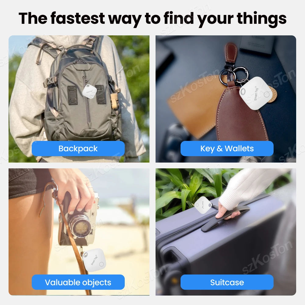 Premium GPS-Tracker für Kinder, Haustiere, Wallet, Portemonnaie & Schlüssel: Smart Air Tag, Mini-Bluetooth | Verlorene Gegenstände für Apple iOS finden