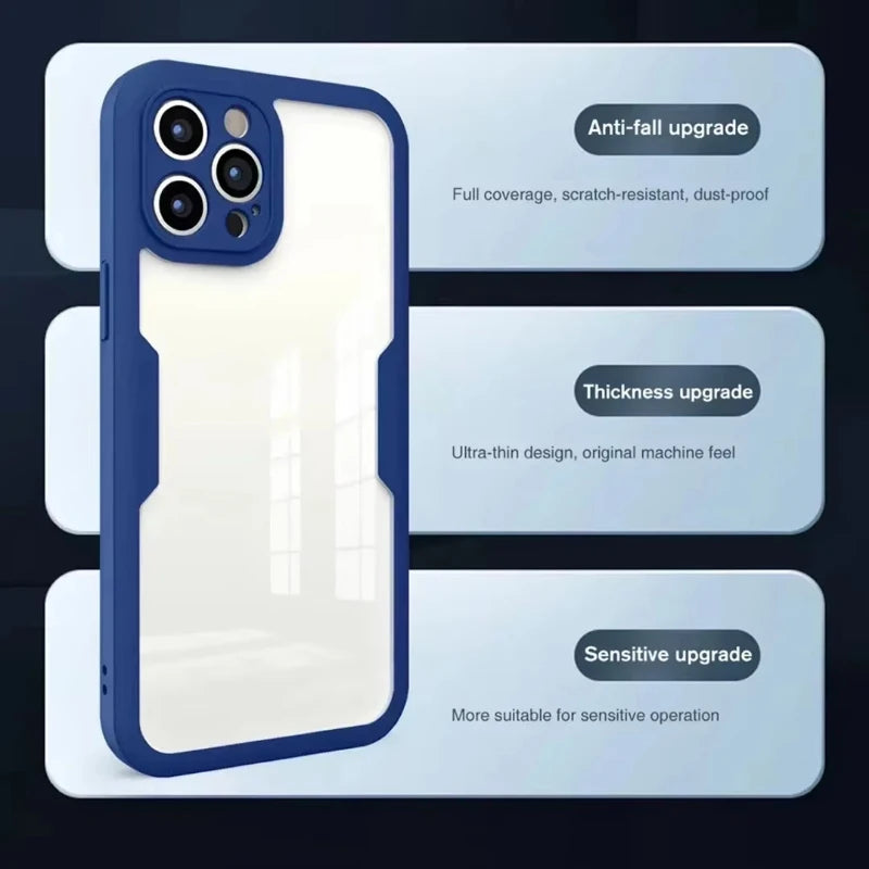 Hochwertige Transparente 360 Grad Silikon-Schutz iPhone Hülle mit MagSafe | Rundumschutz und Kameralinsenschutz für Apple iPhone 16/16e, 15, 14, 13, 12 Pro Max, Pro, Plus & Mini Cover | Panzertasche und Stoßstangenabdeckung | Hochwertige Handyhülle