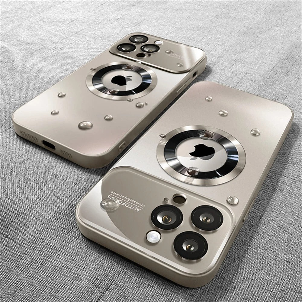 Luxus Matte Magnetische iPhone-Hülle mit Glaslinsen-Kameraschutz | Stoßfeste Tasche & MagSafe Case | Panzer-Schutzhülle für Apple iPhone 16/15/14/13/12 Pro Max Plus Mini | Handyhülle in limitierter Auflage