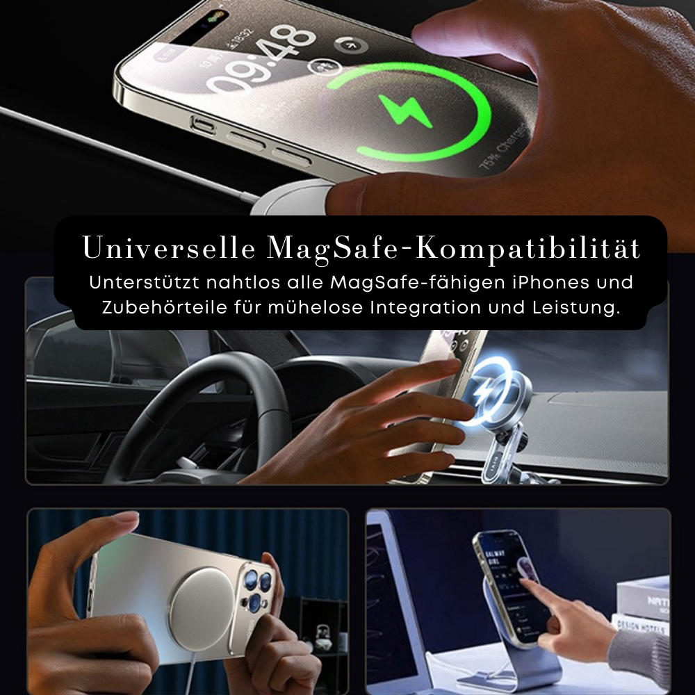 Luxus Matte Magnetische iPhone-Hülle mit Glaslinsen-Kameraschutz | Stoßfeste Tasche & MagSafe Case | Panzer-Schutzhülle für Apple iPhone 16/15/14/13/12 Pro Max Plus Mini | Handyhülle in limitierter Auflage