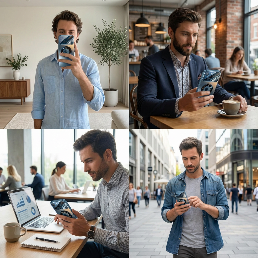 Luxus Matte Magnetische iPhone-Hülle mit Glaslinsen-Kameraschutz | Stoßfeste Tasche & MagSafe Case | Panzer-Schutzhülle für Apple iPhone 17/17 Air, 16/16e, 15, 14, 13 Pro Max Plus  | Handyhülle in limitierter Auflage