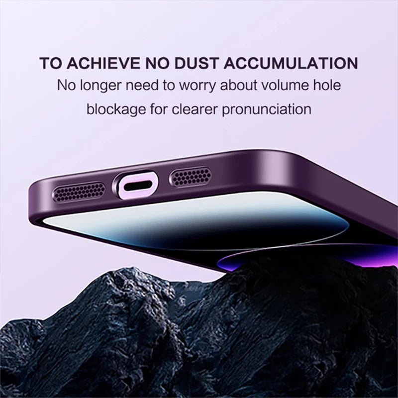 Luxus Ultra-Dünne Matte iPhone-Hülle mit Ringhalterung, Ständer und Kameralinsenschutzabdeckung | MagSafe Case mit magnetischem, kabellosem Schnellladen für Apple iPhone 16/15/14/13/12 Pro Max Plus Mini | Harte PC-Panzertasche, stoßfeste Handyhülle