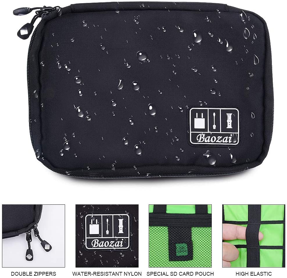 Premium Aufbewahrungstasche für MacBook & Laptop-Zubehör – Passend für 13", 14", 16" Geräte – Reise-Organizer für externe Festplatte, U-Disk, SSD, Ladegerät, Kopfhörer, Kabel & mehr | Kompakt & Wasserabweisend