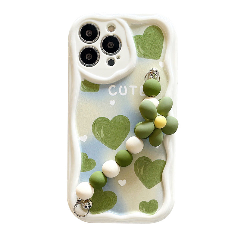 Schöne Weiße Herz-Design Make-up Spiegel iPhone Hülle | MagSafe-kompatible Schutzhülle mit Rundumschutz und Kameralinsenschutz für Apple iPhone 16/16e, 15, 14, 13, 12 Pro Max, Pro, Plus & Mini Cover | Panzertasche und Stoßstangenabdeckung