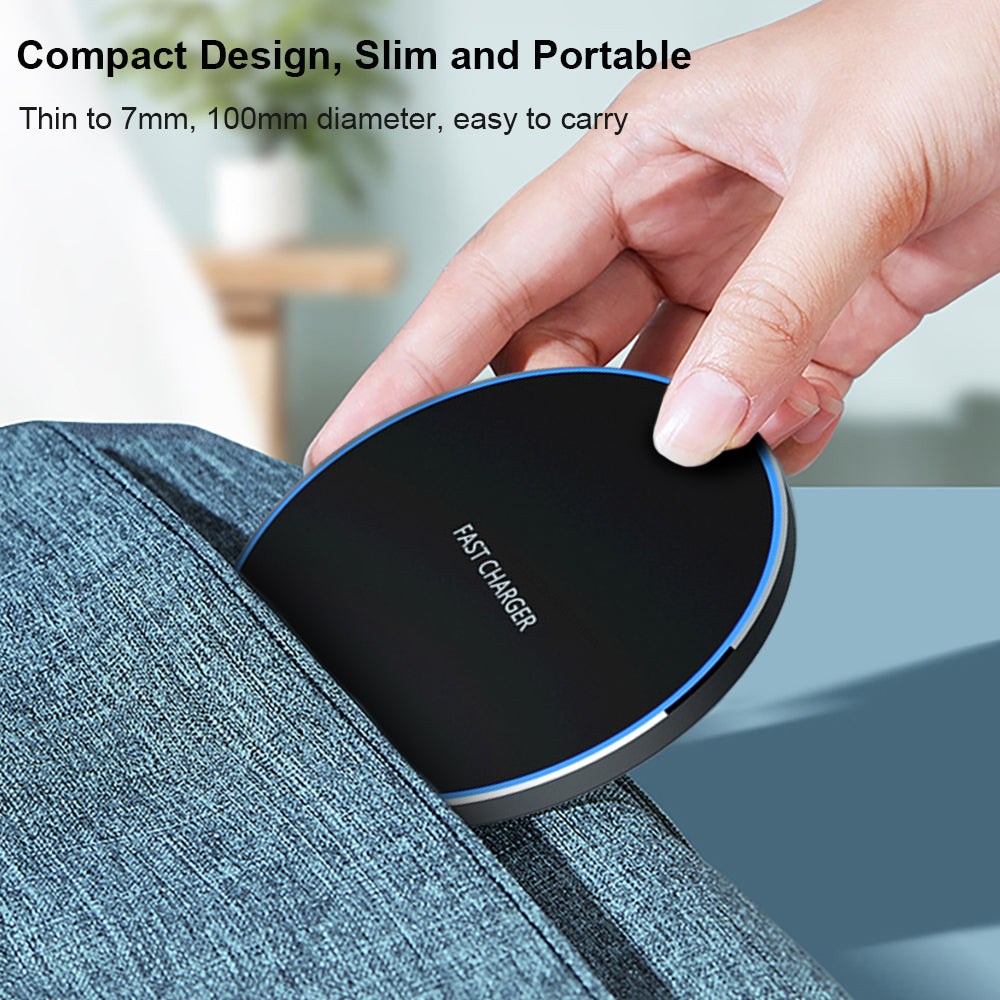 Kabelloses Ladegerät Pad 30 W Schnellladung für Smartphones, Apple iPhone, Samsung, iOS & Android AirPods Pro | Premium-Ladegerät für Smartphone