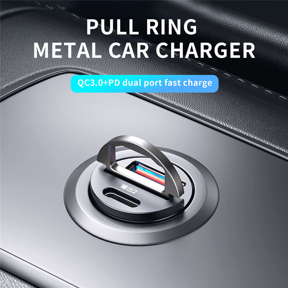 Hochwertiges 200W Mini-Autoladegerät mit Schnellladefunktion für Smartphones, Apple iPhone, Samsung, iOS & Android  Xiaomi, Huawei | QC 3.0 PD, USB Typ C Autotelefonladegerät