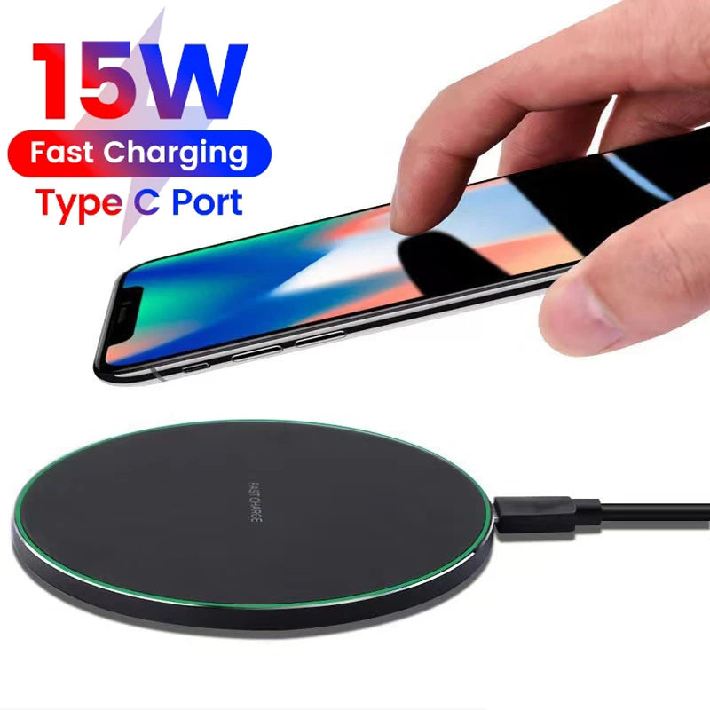 Kabelloses Ladegerät Pad 30 W Schnellladung für Smartphones, Apple iPhone, Samsung, iOS & Android AirPods Pro | Premium-Ladegerät für Smartphone