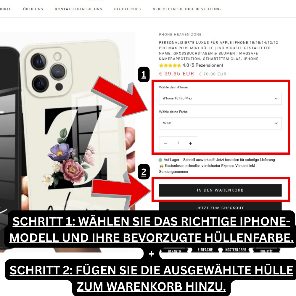Personalisierte Luxus iPhone Hülle für Apple iPhone 16/16e, 15, 14, 13, 12 Pro Max, Pro, Plus & Mini Cover | Individueller Name, Initialen, Symbole & Zahlen | MagSafe Kompatibel | Kameraschutz | Gehärtetes Glas | Premium Schutzhülle
