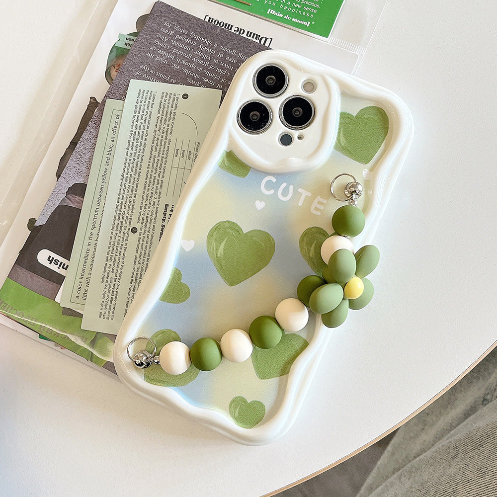 Schöne Weiße Herz-Design Make-up Spiegel iPhone Hülle | MagSafe-kompatible Schutzhülle mit Rundumschutz und Kameralinsenschutz für Apple iPhone 16/16e, 15, 14, 13, 12 Pro Max, Pro, Plus & Mini Cover | Panzertasche und Stoßstangenabdeckung