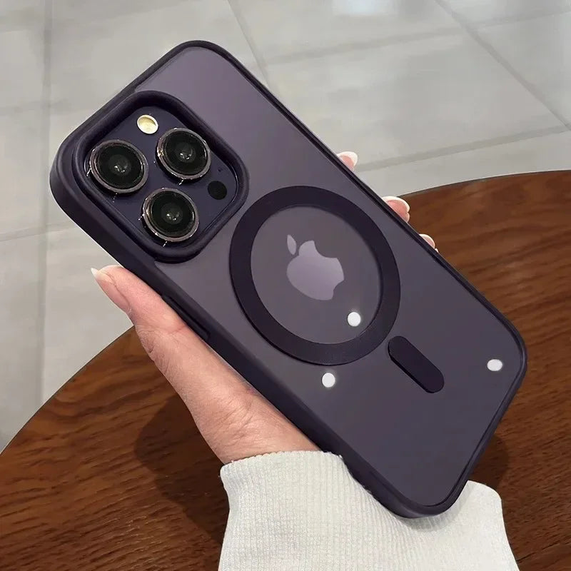 Premium iPhone Hülle Klar HD | Magnetische MagSafe & Kabelloses Laden | Stoßfeste Transparente Hybrid Rüstung mit Kameraobjektiv-Schutz für Apple iPhone 16/16e, 15, 14, 13, 12 Pro Max, Pro, Plus & Mini