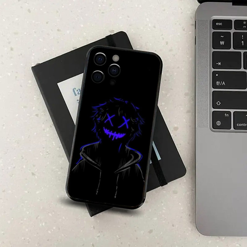 Premium Robuste Teufel Bad Boy Design iPhone Hülle | MagSafe-Case mit Rundumschutz & Kameralinsenschutz für Apple iPhone 16/15/14/13/12 Pro Max, Pro, Plus, e & Mini Cover | Stoßfeste Handyhülle mit Panzertasche & Stoßstangenabdeckung