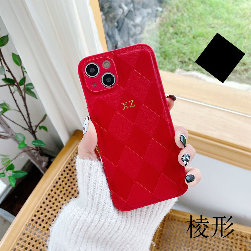 Personalisierte Luxus Leder iPhone Hülle für Apple iPhone 16/16e, 15, 14, 13, 12 Pro Max, Pro, Plus & Mini | Name, Initialen, Symbolen & Zahlen | Individuelles Case mit Gravur | MagSafe kompatibles Cover mit Kameraschutz & Echtleder