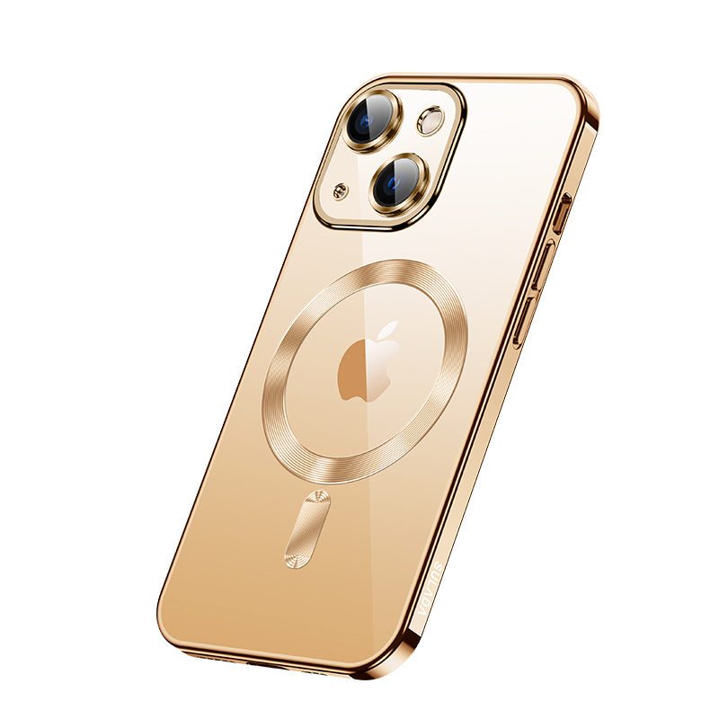 Luxus Ultra-Dünne iPhone Hülle mit MagSafe: 360° Vollschutz aus Metall und Glas, Magnetische Adsorption | Stoßfest mit Glasobjektiv-Kameraschutz, Panzer-Schutzhülle | Stilvolle Handyhülle Apple iPhone 16/16e, 15, 14, 13, 12 Pro Max, Pro, Plus, Mini Cover