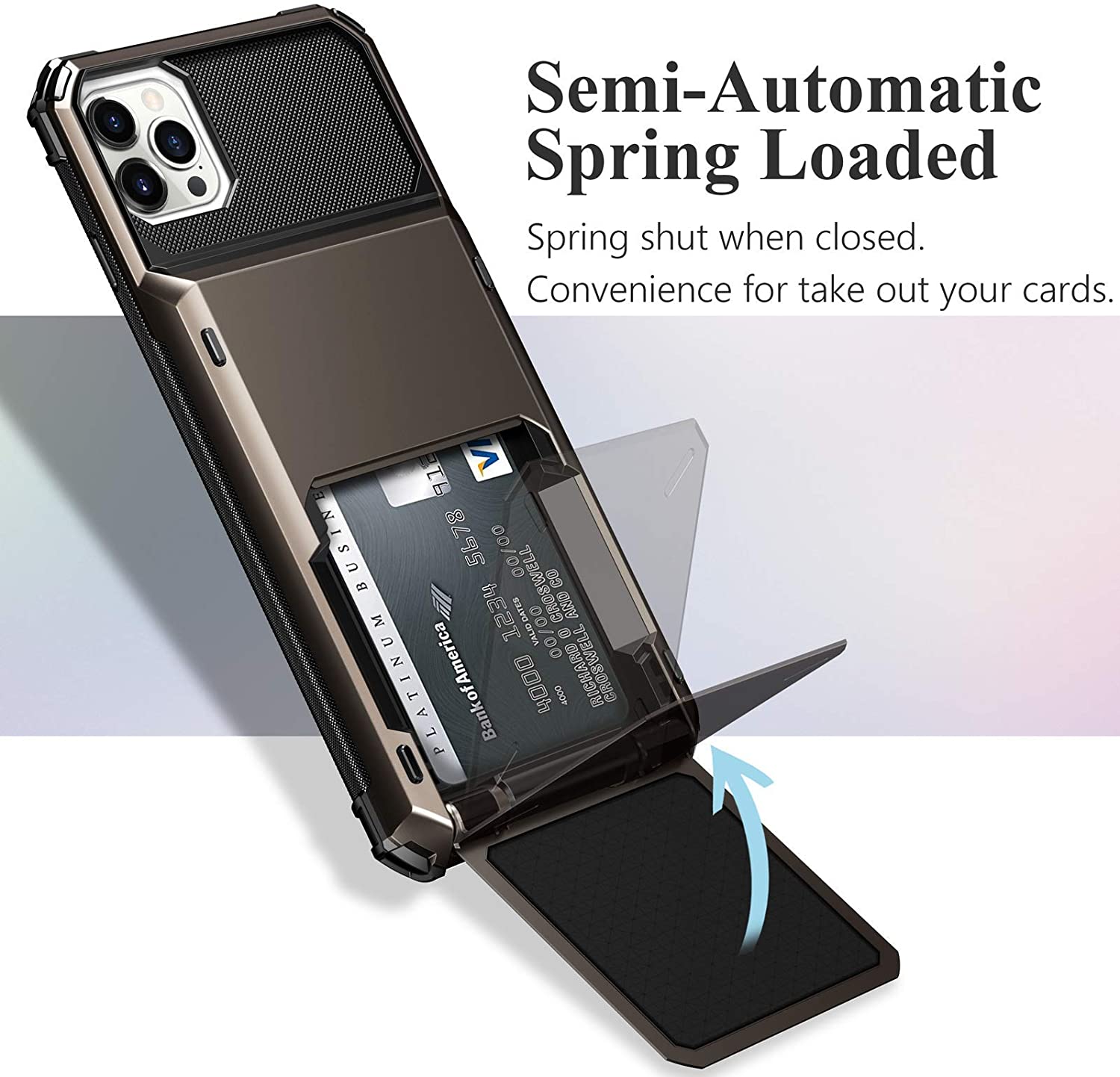 Hochwertige Brieftasche mit 4-Karten-Steckplatz Kreditkartenhalter Abdeckung iPhone Hülle | MagSafe Case Rundumschutz und Kameralinsenschutzabdeckung für Apple iPhone 16/15/14/13/12 Pro Max Plus Mini | Panzertasche Handyhülle | Premium Wallet Schutzhülle
