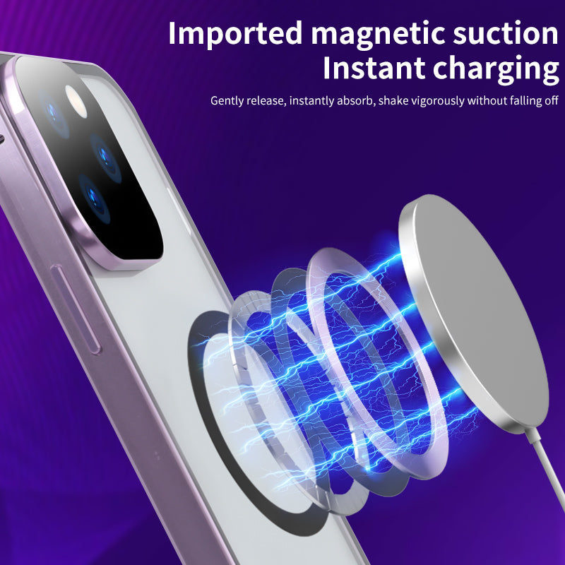 Hochwertige iPhone Hülle mit 360° Vollversiegeltem Schutz aus Glas und Metall | MagSafe-kompatible Schutzhülle mit Rundumschutz, Kameralinsenschutz für Apple iPhone 16/16e, 15, 14, 13, 12 Pro Max, Pro, Plus, Mini Cover | Panzertasche Stoßstangenabdeckung