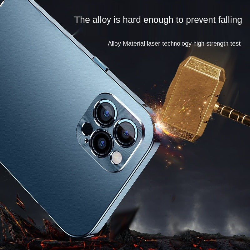 Luxus Ultra-Dünne iPhone Hülle: Metalllegierung und Glas, Sichtschutz, Doppelseitiger 360° Vollschutz | MagSafe-kompatibel Magnetischer Adsorption, Stoßfest, Kameraschutz Case, Schutzhülle Apple iPhone 16/16e, 15, 14, 13, 12 Pro Max, Pro, Plus, Mini Cover