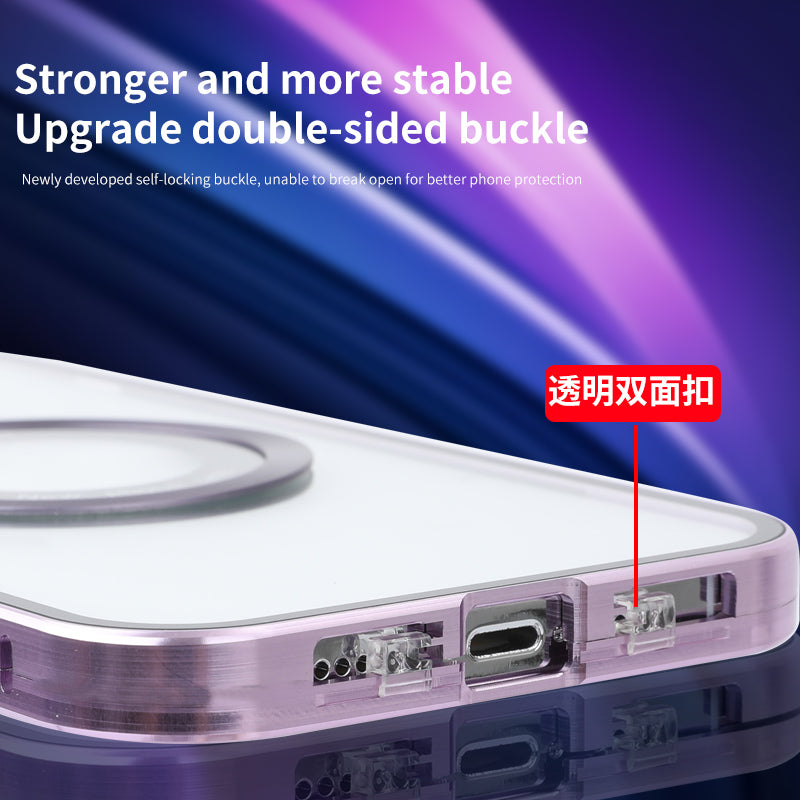Hochwertige iPhone Hülle mit 360° Vollversiegeltem Schutz aus Glas und Metall | MagSafe-kompatible Schutzhülle mit Rundumschutz, Kameralinsenschutz für Apple iPhone 16/16e, 15, 14, 13, 12 Pro Max, Pro, Plus, Mini Cover | Panzertasche Stoßstangenabdeckung