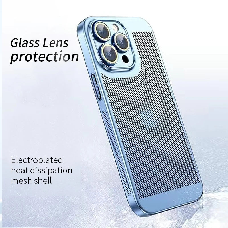 Premium iPhone Hülle mit Wärmeableitung: Galvani Wabenmuster | MagSafe Case mit Rundumschutz & Kameralinsenschutz für Apple iPhone 17/17 Air, 16/16e, 15, 14, 13 Pro Max Plus Cover | Panzertasche und Stoßstangenabdeckung | Stilvolle Schutzhülle