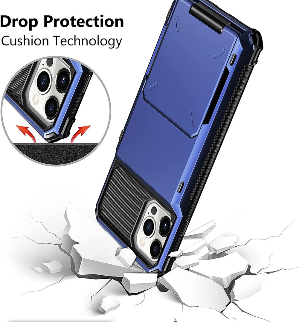 Hochwertige Brieftasche mit 4-Karten-Steckplatz Kreditkartenhalter Abdeckung iPhone Hülle | MagSafe Case Rundumschutz und Kameralinsenschutzabdeckung für Apple iPhone 16/15/14/13/12 Pro Max Plus Mini | Panzertasche Handyhülle | Premium Wallet Schutzhülle