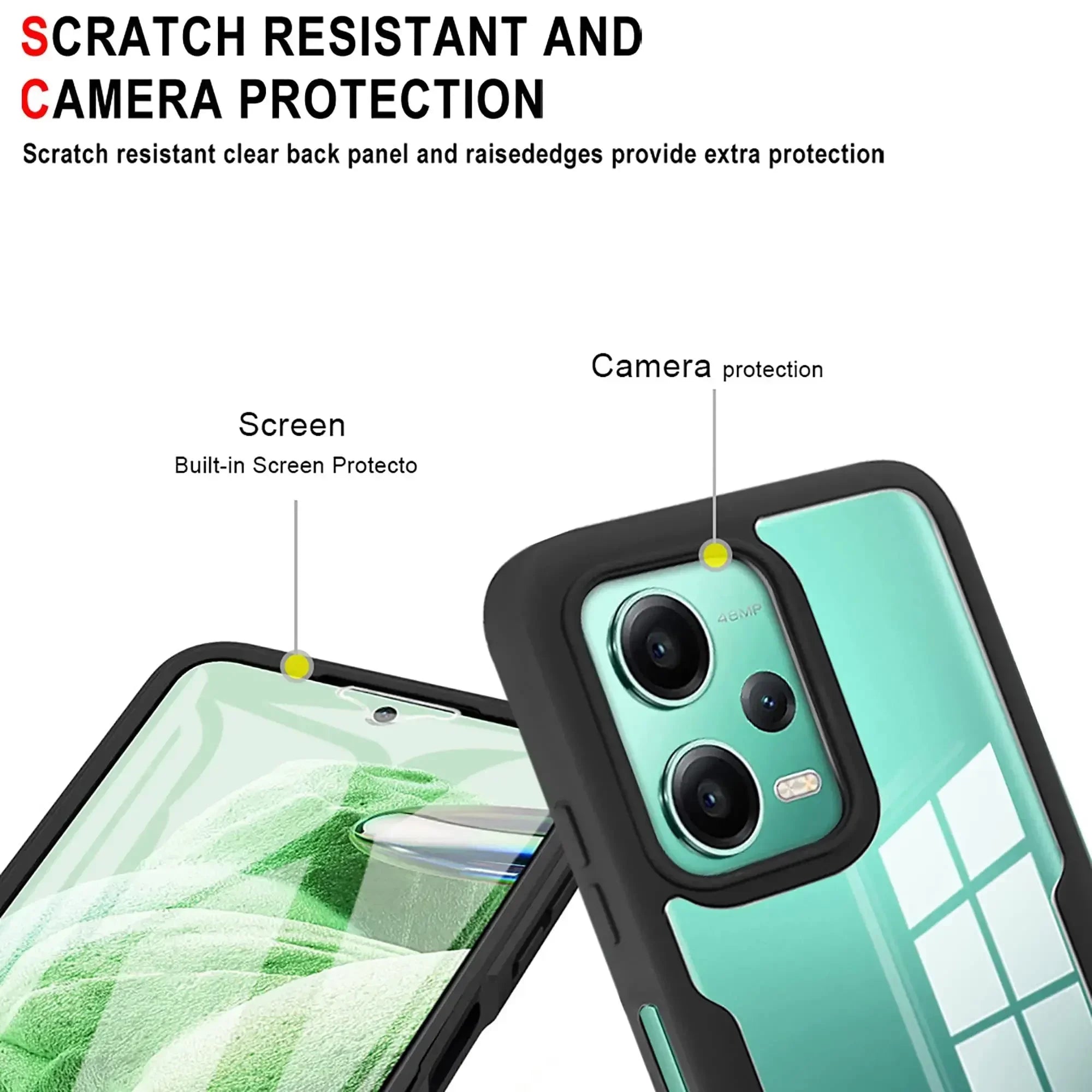Hochwertige Transparente 360 Grad Silikon-Schutz iPhone Hülle mit MagSafe | Rundumschutz und Kameralinsenschutz für Apple iPhone 16/16e, 15, 14, 13, 12 Pro Max, Pro, Plus & Mini Cover | Panzertasche und Stoßstangenabdeckung | Hochwertige Handyhülle