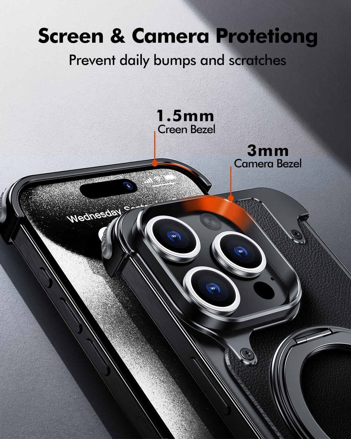 Premium Ultradünne Magnetische Randlose Matte Metall-Aluminiumständer iPhone-Hülle | MagSafe-Case Rundumschutz, Kameralinsenschutz für Apple iPhone 16/15/14/13/12 Pro Max, Pro, Plus, e, Mini Cover | Stoßfeste Panzertasche, Stoßstangenabdeckung Schutzhülle