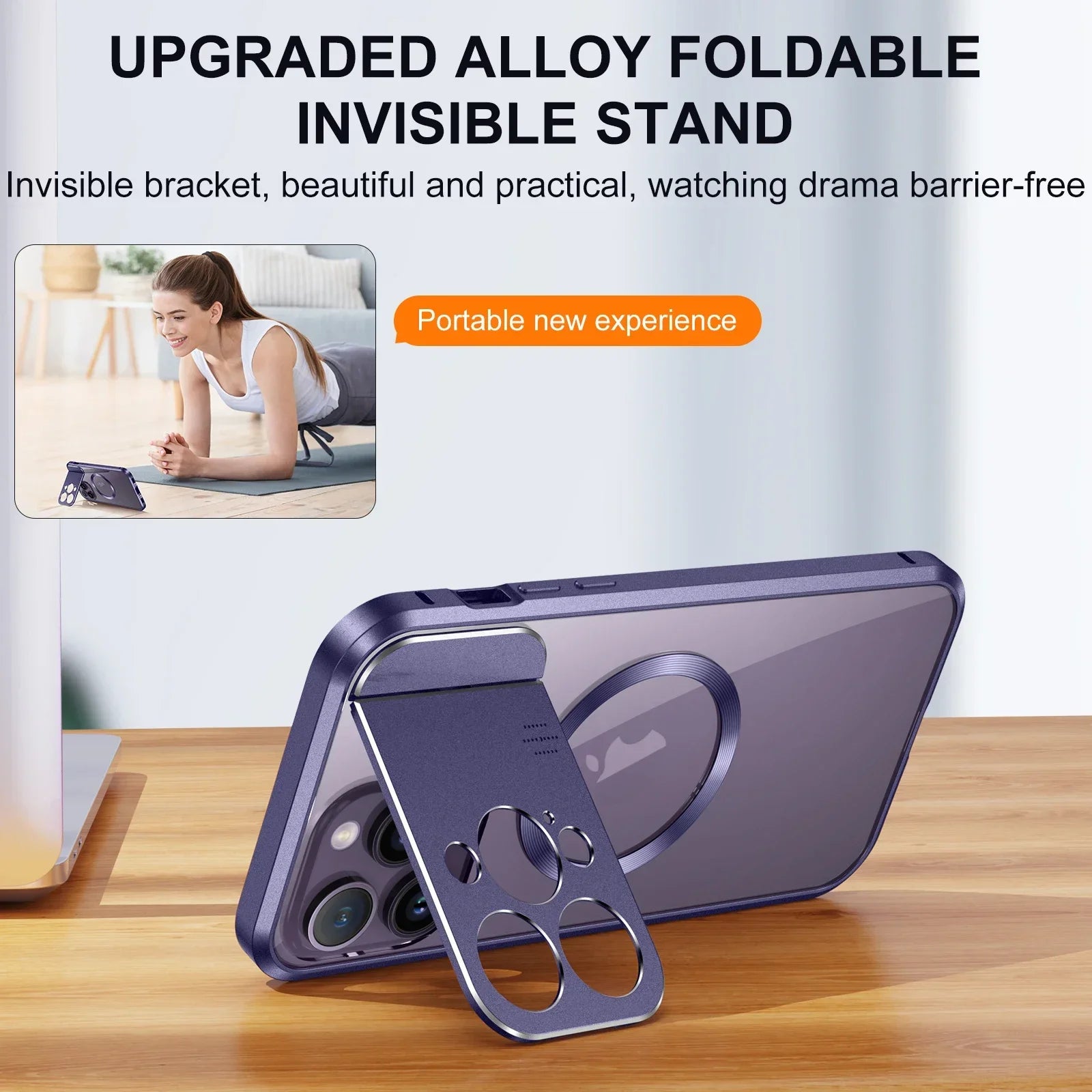 Premium iPhone Hülle mit MagSafe: Rundumschutz, Metallständer, magnetischer Kameraschutz | Aromatherapie, Unsichtbarer Objektivhalter | Case für Apple iPhone 16/16e, 15, 14, 13, 12 Pro Max, Pro, Plus, Mini | Stoßfest, Panzertasche, Stoßstangenabdeckung