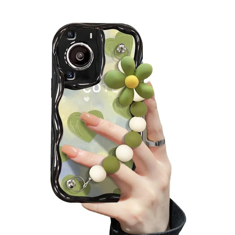 Schöne Weiße Herz-Design Make-up Spiegel iPhone Hülle | MagSafe-kompatible Schutzhülle mit Rundumschutz und Kameralinsenschutz für Apple iPhone 16/16e, 15, 14, 13, 12 Pro Max, Pro, Plus & Mini Cover | Panzertasche und Stoßstangenabdeckung