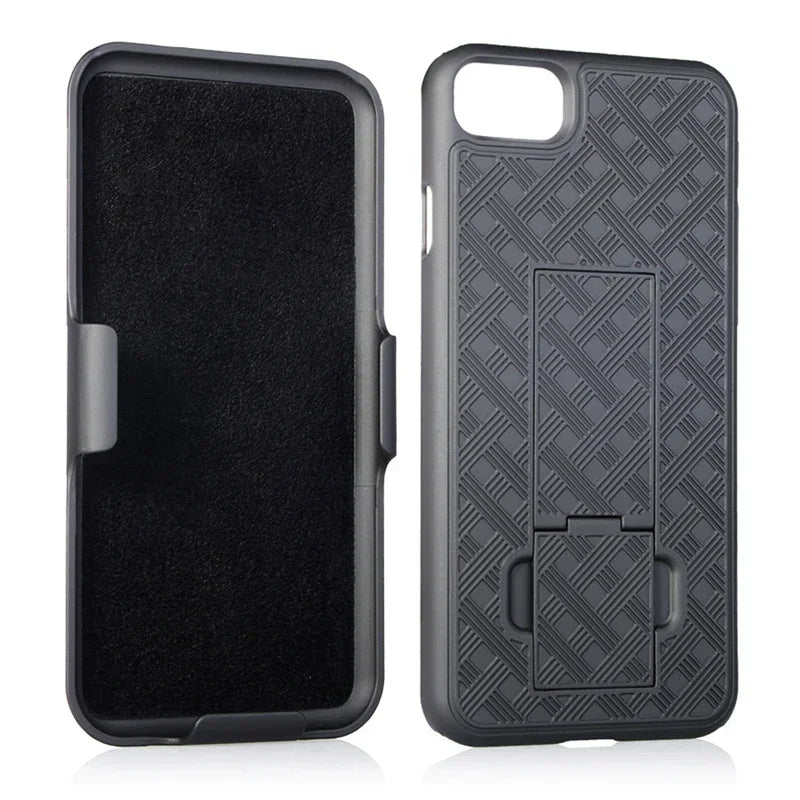 Hochwertige 2-in-1 Combo-Schutzhülle mit Hüftgurt-Clip und Ständer für iPhone | MagSafe Case für Apple iPhone 16/15/14/13/12 Pro Max Plus Mini | Panzer-Handyhülle & Kameraschutzabdeckung Tasche