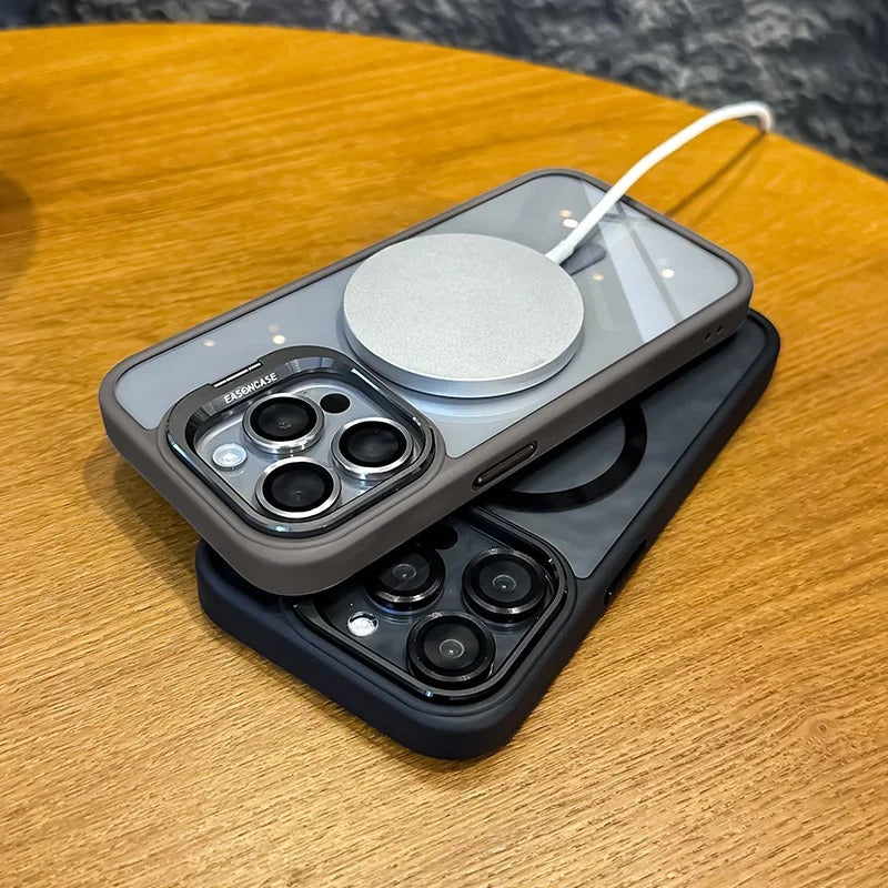 Premium iPhone Hülle Klar HD | Magnetische MagSafe & Kabelloses Laden | Stoßfeste Transparente Hybrid Rüstung mit Kameraobjektiv-Schutz für Apple iPhone 16/16e, 15, 14, 13, 12 Pro Max, Pro, Plus & Mini