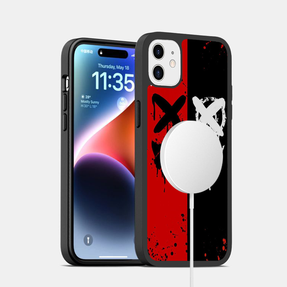Premium Robuste Teufel Bad Boy Design iPhone Hülle | MagSafe-Case mit Rundumschutz & Kameralinsenschutz für Apple iPhone 16/15/14/13/12 Pro Max, Pro, Plus, e & Mini Cover | Stoßfeste Handyhülle mit Panzertasche & Stoßstangenabdeckung